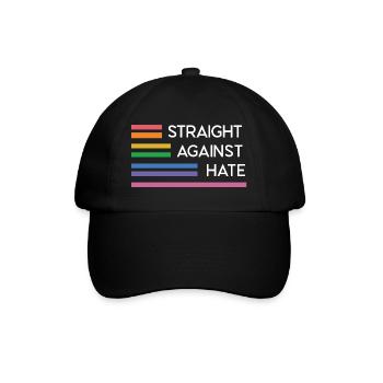 LGBT Pride Month - Straight Against Hate - Baseball Cap - black/black - Front