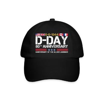 Jour J 2024 80e anniversaire du débarquement allié - Casquette classique - noir/noir - Devant