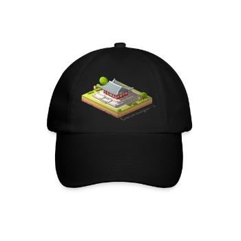 Géométrique low poly Deoksugung - Casquette classique - noir/noir - Devant