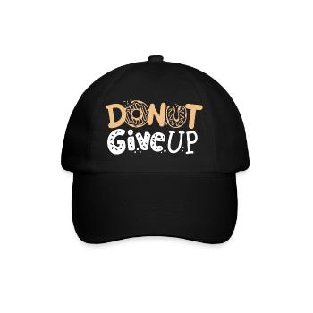 Donut Motivations-Donut - Baseballkappe - Schwarz/Schwarz - Vorne