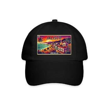 Design de palmier de plage Jalisco Mexico - Casquette classique - noir/noir - Devant