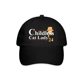 Childless Cat Lady for Women Feminist - Baseball Cap - black/black - Front