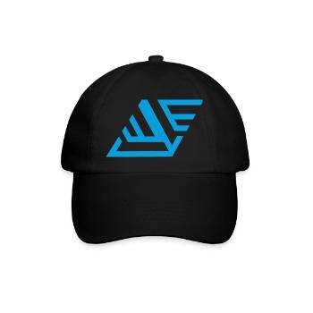 "geometrischem Print Blau" - Baseballkappe - Schwarz/Schwarz - Vorne