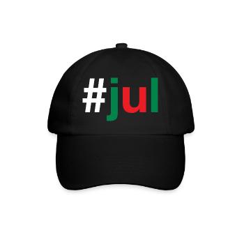 JUL Christmas Hashtag - Baseballkappe - Schwarz/Schwarz - Vorne