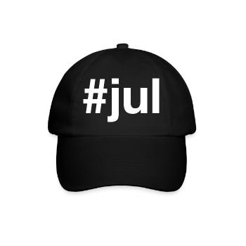 JUL Christmas Hashtag - Baseballkappe - Schwarz/Schwarz - Vorne