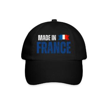 Made in France, French pride - Baseball Cap - black/black - Front