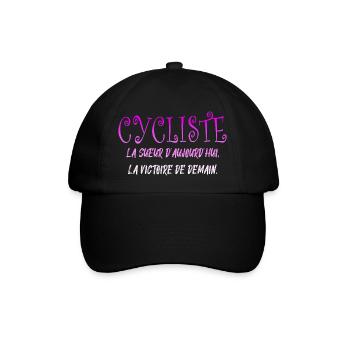 CYCLIST The sweat of today the cycling victory - Baseball Cap - black/black - Front