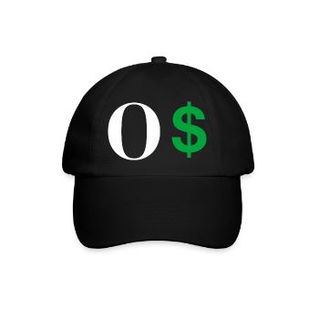 Lettre o dollar - Casquette classique - noir/noir - Devant