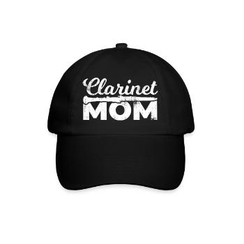 Klarinettenspieler Mama - Baseballkappe - Schwarz/Schwarz - Vorne