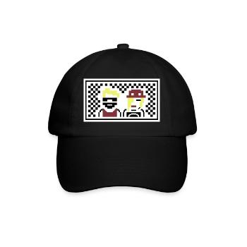 PETSCII: the band band - Baseball Cap - black/black - Front