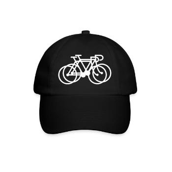 2 beaux vélos de route – Double passion - Casquette classique - noir/noir - Devant