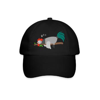 Rooster Chicken Rooster Chickens Roosters Pajamas Shirt - Baseball Cap - black/black - Front