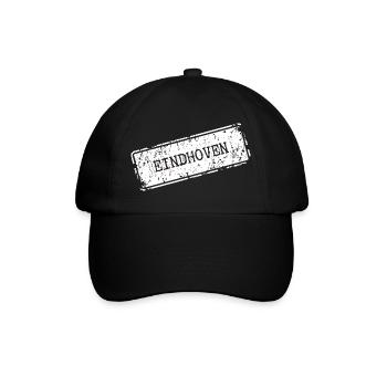 Eindhoven City Skyline Silhouette - Baseballkappe - Schwarz/Schwarz - Vorne