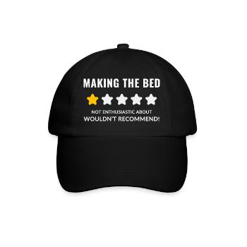 Whimsical Starry Bedtime Meme Design - Baseball Cap - black/black - Front