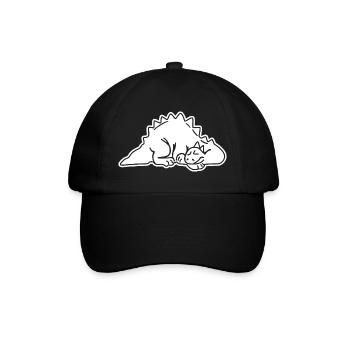 Dino endormi Dino, Dinosaure, Dinosaure, Lézard - Casquette classique - noir/noir - Devant