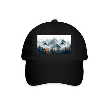 montagnes forestières - Casquette classique - noir/noir - Devant