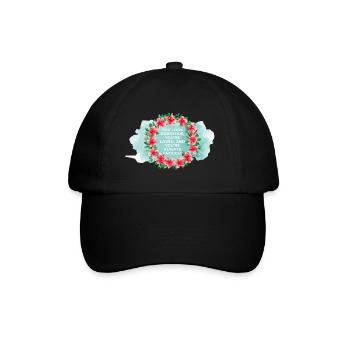 You're Loved & Enough – Watercolor Floral Wreath - Baseball Cap - black/black - Front