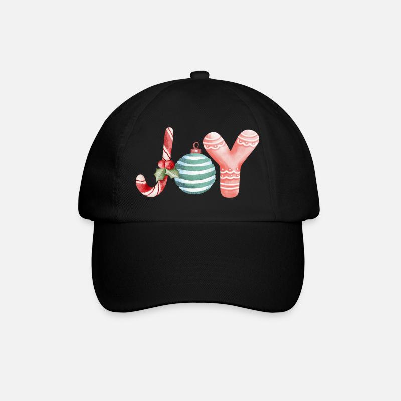 Joy Christmas Scripture Ornament - Baseball Cap - black/black