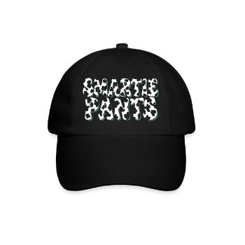 Blasen-Graffiti mit Türkis-Außenlinie - Baseballkappe - Schwarz/Schwarz - Vorne