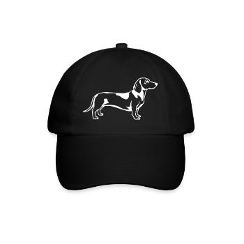 T-shirt chien teckel cadeau - Casquette classique - noir/noir - Devant