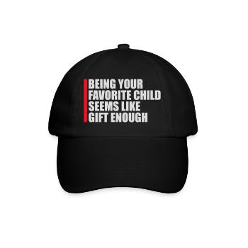 Être votre enfant préféré semble être un cadeau suffisant - Casquette classique - noir/noir - Devant