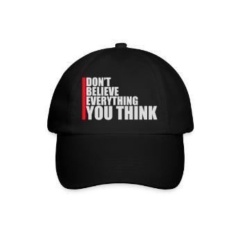 Ne croyez pas tout ce que vous pensez en disant la sagesse - Casquette classique - noir/noir - Devant