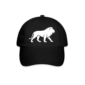 Lion Silhouette Safari Africa Vector - Baseball Cap - black/black - Front