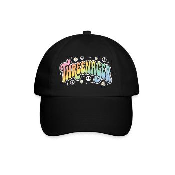 Threenager 3rd Birthday 3 Years Girls - Baseball Cap - black/black - Front