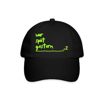 était en retard hier - Casquette classique - noir/noir - Devant