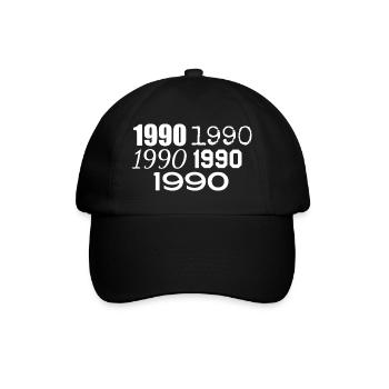 1990 - Baseballkappe - Schwarz/Schwarz - Vorne