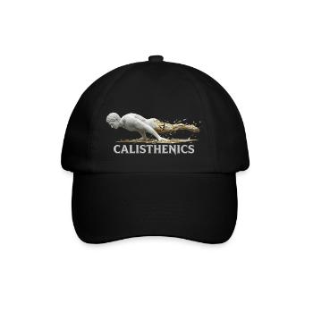 Calisthenics Planche - Griechische Statue - Baseballkappe - Schwarz/Schwarz - Vorne