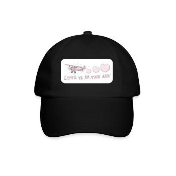Love is in the air Vintage Rose Airy Love - Baseball Cap - black/black - Front