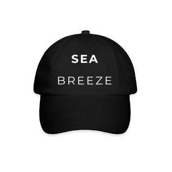 Breeze Navy Minimalist Typography - Baseball Cap - black/black - Front