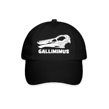 Gallimimus Skull Fossil - Baseball Cap - black/black - Front