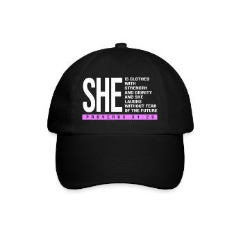 Chapter 31 Bible Proverb Jesus Christ Bible Verse - Baseball Cap - black/black - Front