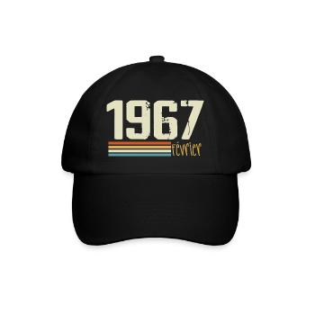Februar 1967 – Februar 1967 Jubiläum 1967 - Baseballkappe - Schwarz/Schwarz - Vorne