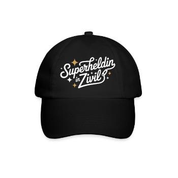 Superheroine In Civilian Superhero Superhero Costume - Baseball Cap - black/black - Front