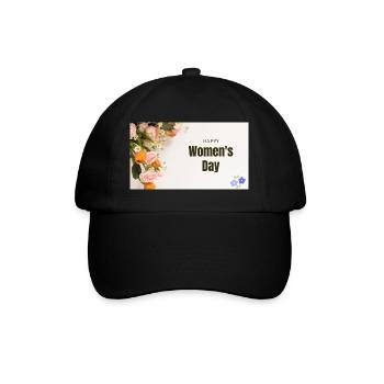 Joyeuses Roses florales pour la Journée des Femmes - Casquette classique - noir/noir - Devant