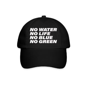 WATER - Baseballkappe - Schwarz/Schwarz - Vorne