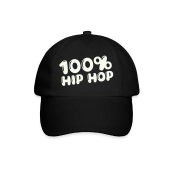 100,-_hip_hop- - Casquette classique - noir/noir - Devant