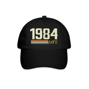 Born in April 1984 - Baseball Cap - black/black - Front