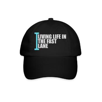 La vie dans la piscine flottante à toute vitesse, drôle de diction - Casquette classique - noir/noir - Devant