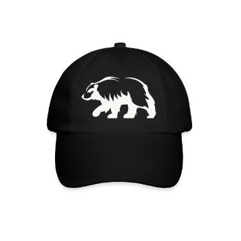 Bär Silhouette - Baseballkappe - Schwarz/Schwarz - Vorne