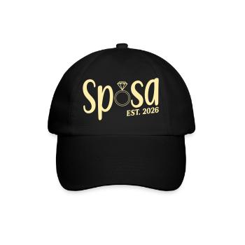 Italienische Braut 2026 - Baseballkappe - Schwarz/Schwarz - Vorne