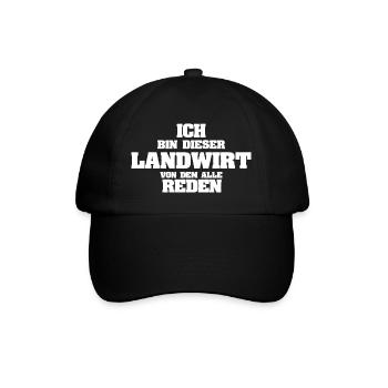 Arbeit Landwirt - Baseballkappe - Schwarz/Schwarz - Vorne