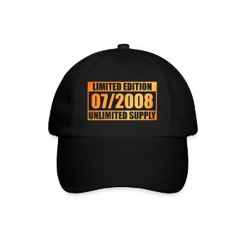 18e anniversaire Édition Limitée - ꝏ Fourniture 07/2008 - Casquette classique - noir/noir - Devant