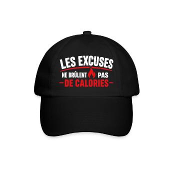 Excuses Ne Brûlent Pas Calories - Casquette classique - noir/noir - Devant