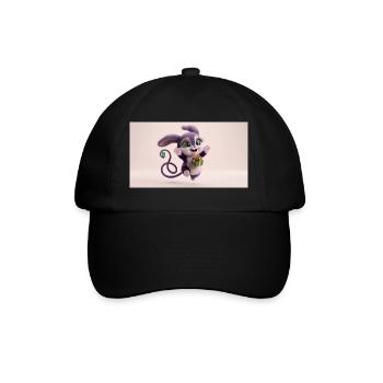 Personnage 3D violet duveteux et mignon tenant un gi vert - Casquette classique - noir/noir - Devant