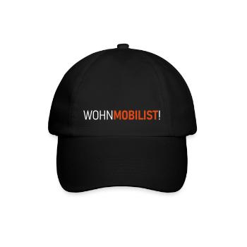 WohnMobilist! - Baseballkappe - Schwarz/Schwarz - Vorne