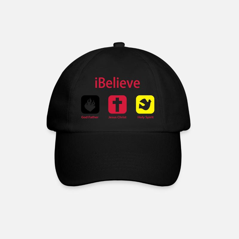iBelieve - Jesus Shirt (UK) - Baseballkappe - Schwarz/Schwarz